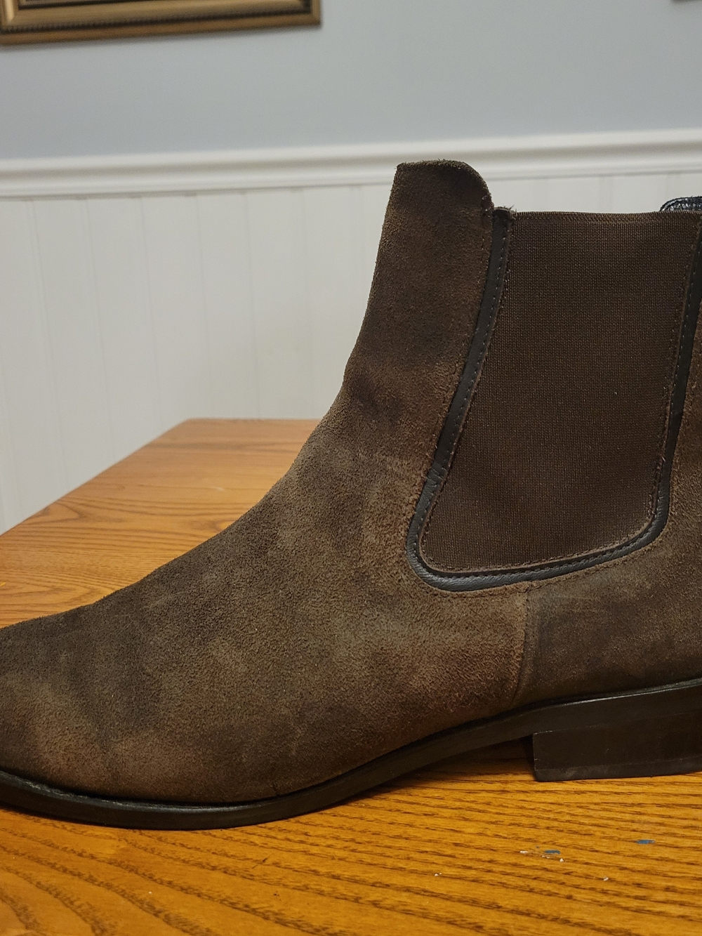 Thursday Boot Co. Chelsea Suede Ankle Boots In Tobacco. Size 12 Womens - Picture 3 of 9
